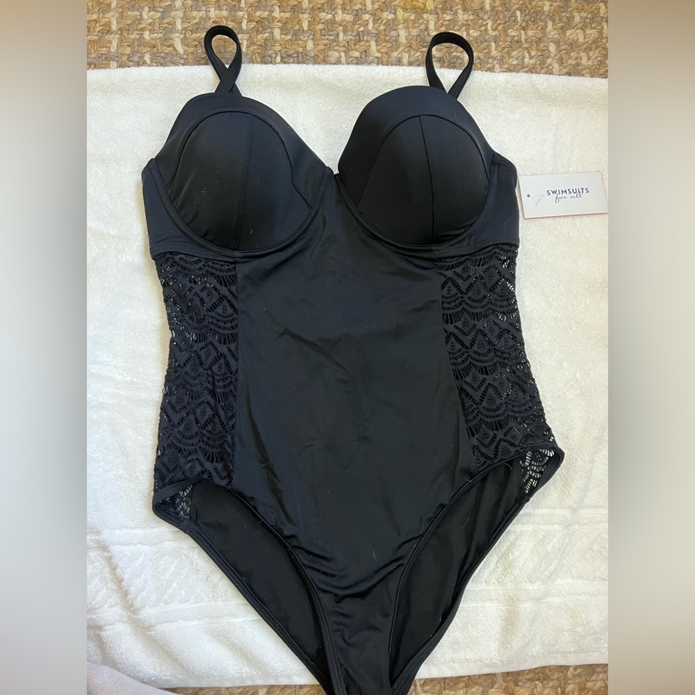 Swimsuits for All Black One Piece
